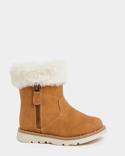 Baby Girls Faux Fur Top Boot